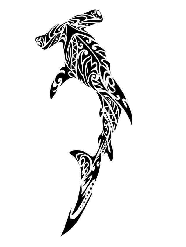 a black and white drawing of a fish with intricate designs on it's body