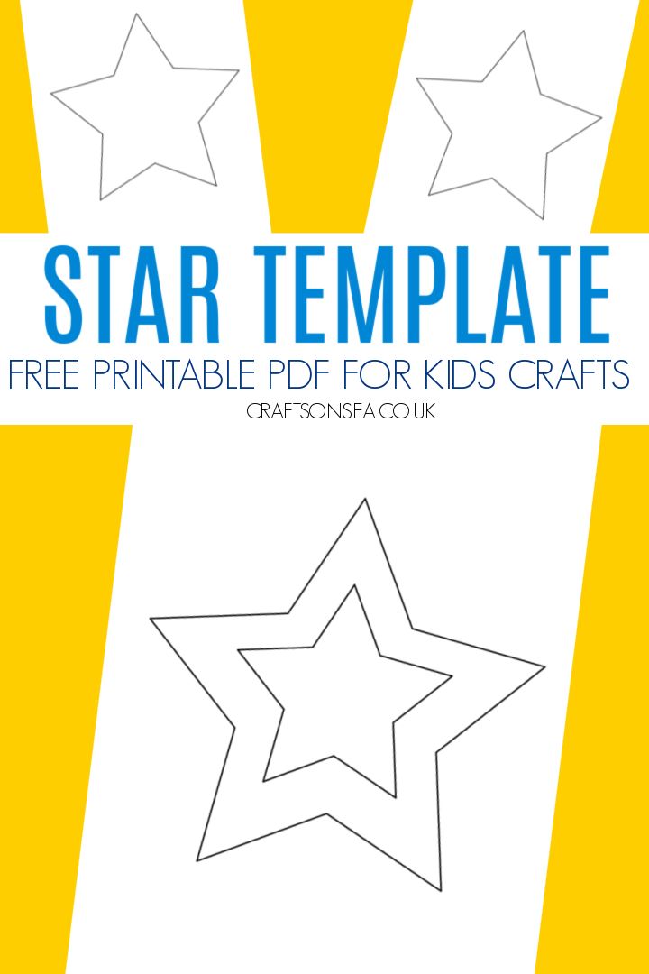 the star template for kids crafts