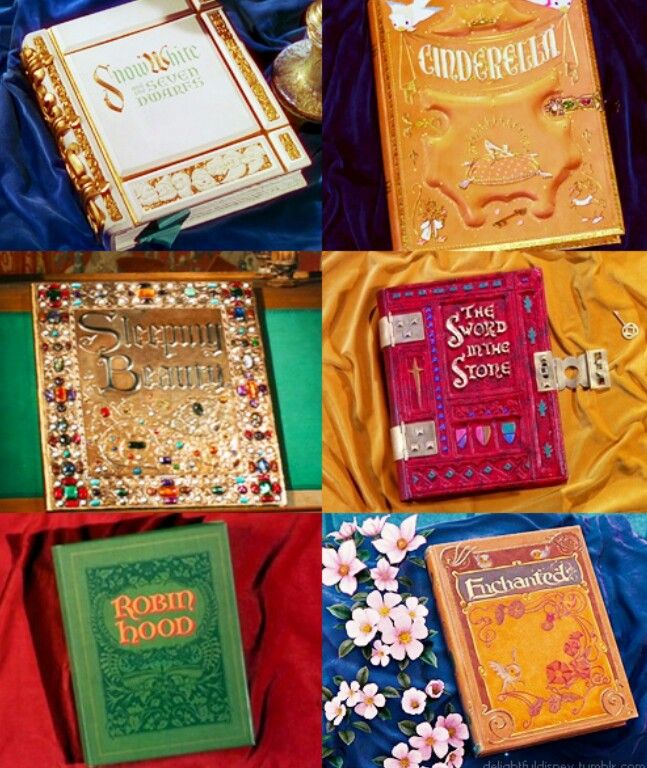 four different colored books are shown in this collage with flowers on the bottom and top