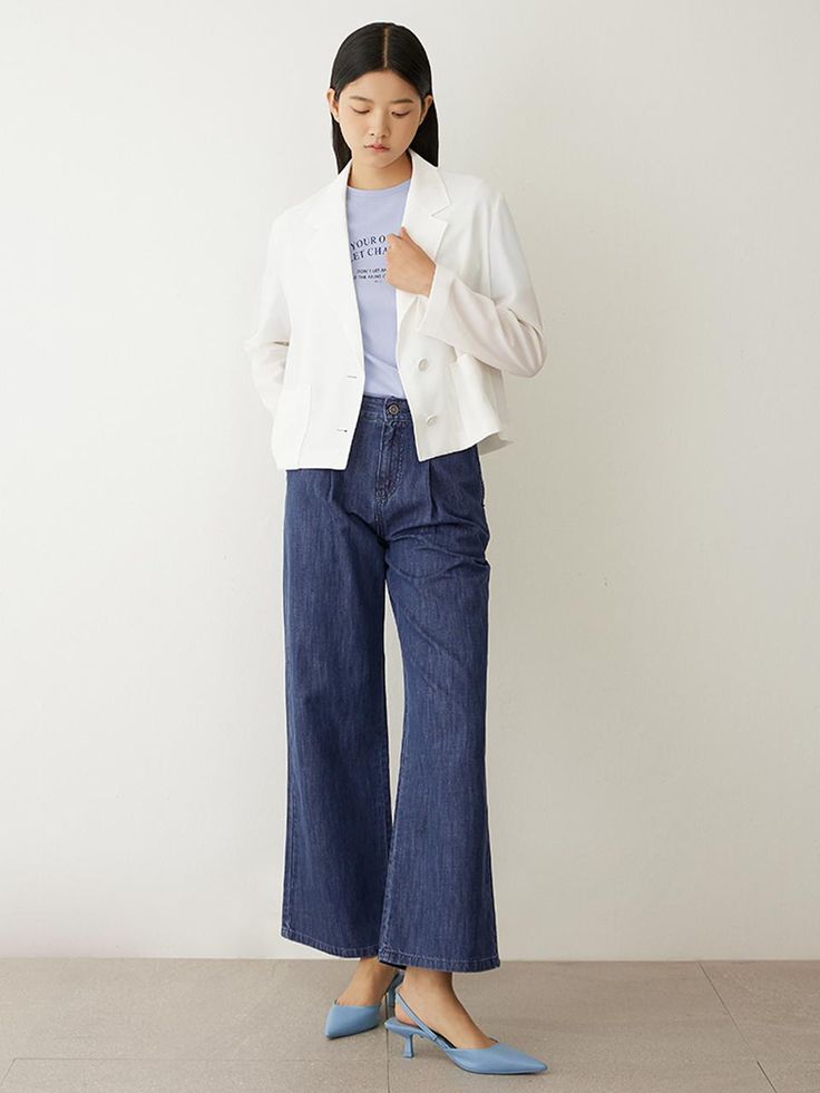 Color : BLACK_55,BLACK_66,CREAM_55,CREAM_66,MINT_55,MINT_66,OFF WHITE_55,OFF WHITE_66Country of Origin : VIETNAM Spring Straight Leg Blazer, Tailored Straight Leg Spring Blazer, Chic Relaxed Fit Outerwear With Notch Lapel, Chic Notch Lapel Outerwear With Relaxed Fit, Tailored Straight-leg Spring Blazer, Chic Outerwear With Notch Lapel And Relaxed Fit, Casual Notch Lapel Cropped Jacket, Single Breasted, Versatile White Outerwear With Pockets, Tailored Casual Cropped Jacket With Pockets