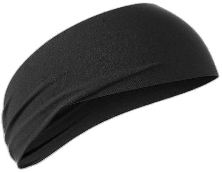 a black headband on a white background