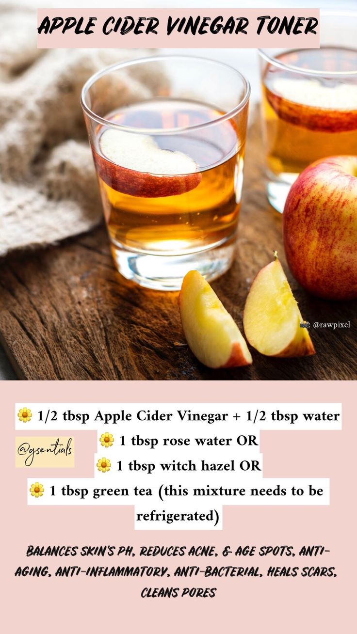 Apple cider vinegar contains: •Alpha hydroxy acid •Malic acid •Enzymes •Protein •Probiotics  #applecidervinegar #applecidervinegartoner #skintoner #affordableandeffectiveskincare #gsentials #trinidadandtobago Acv Toner, Apple Cider Vinegar Toner, Homemade Beauty Recipes, Alpha Hydroxy Acid, Skin Toner, Beauty Recipe, Diy Homemade, Homemade Beauty Products, Cider Vinegar