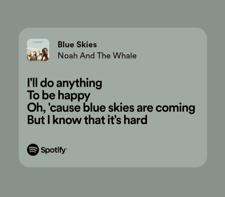 an image of blue skies and the whale texting on a gray background with black lettering