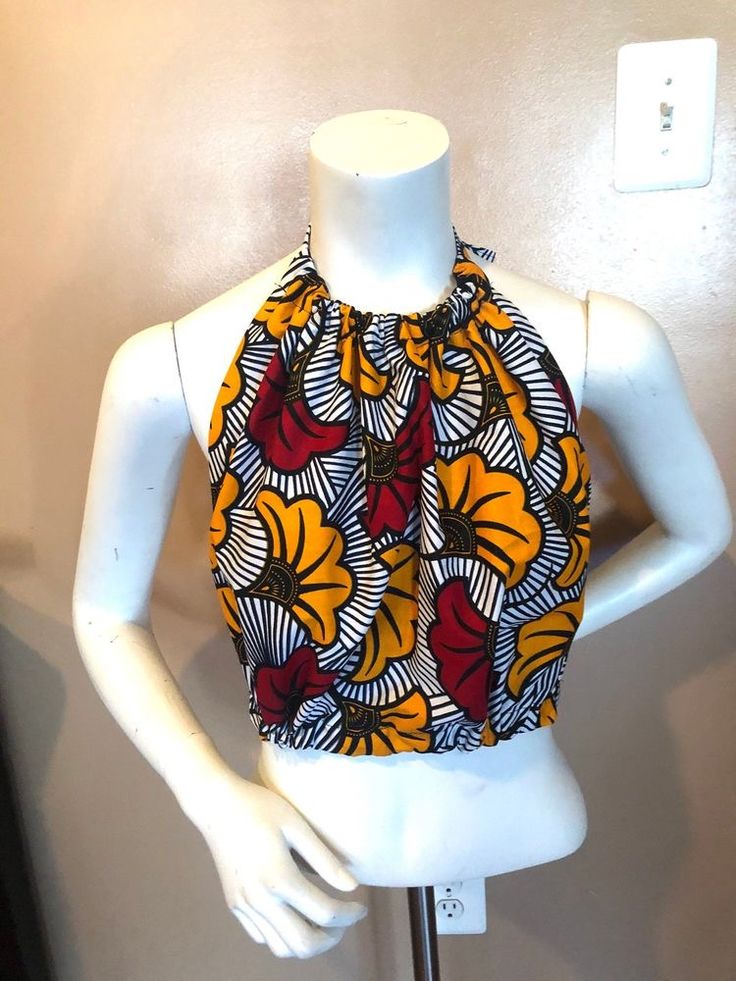 Chitenje Styles, Afro Clothes, Ankara Top Styles, Ankara Crop Top, Ankara Pants, Beach Barbecue, Ankara Blouse, Yellow Girl, African Goddess