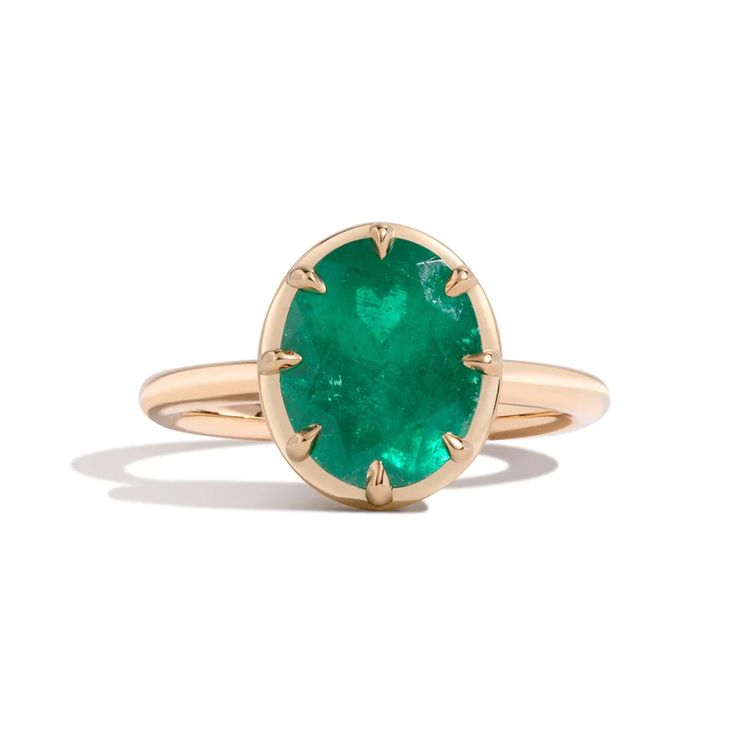 Muzo Essentials – Muzo Emerald Colombia Luxury Modern Oval Emerald Ring, Luxury Oval Tsavorite Ring, Oval Emerald Ring, Emerald Cocktail Ring, Emerald Cocktail, Gem Ring, Oval Ring, North South, Oval Rings