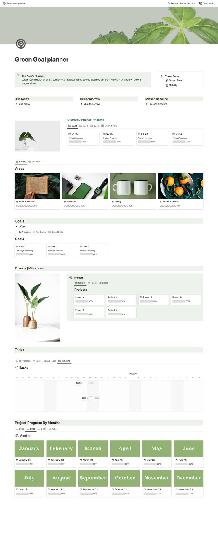 an image of a website page with green plants on the screen and other items displayed