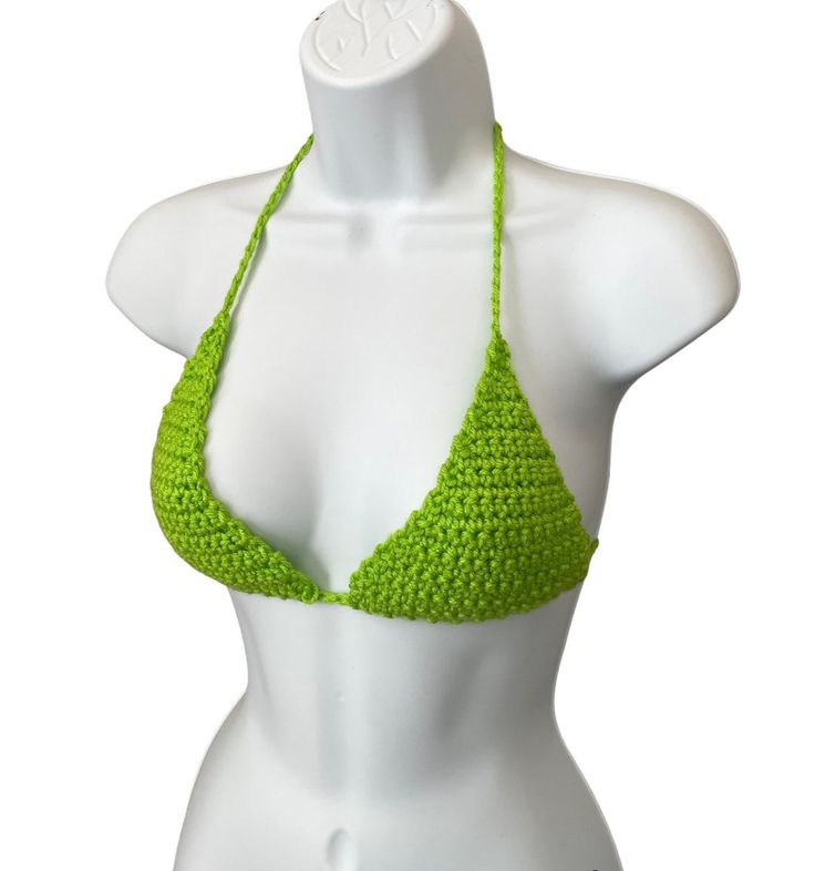 Crochet Bra Top, Crochet Bra, Crochet Triangle, Pink Tea, Bra Cup, Crochet Inspo, Cute Bikinis, Neck Strap, Bra Cups