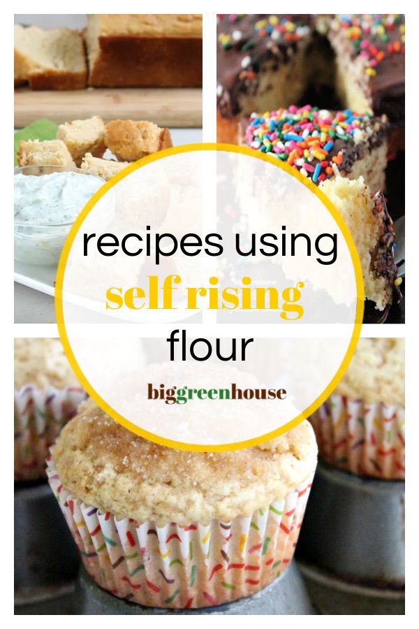 some cupcakes and other dessert items with the words recipes using selfishing flour