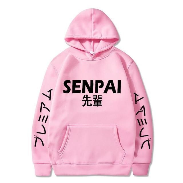 The perfect wardrobe winter addition, this kawaii Senpai hoodie may be your new favorite. Available in 6 sizes, each color offers black or white lettering. With so many color choices, which Senpai hoodie will you be styling this winter? Grab your kawaii Senpai hoodie today! Size Chart: Kpop Hooded Sweatshirt For Winter, Kawaii Streetwear Hoodie With Letter Print, Kpop Hooded Sweatshirt For Fall, Kpop Style Hooded Sweatshirt For Fall, White Kawaii Hoodie With Letter Print, Kawaii Hoodie For Spring Streetwear, Kpop Long Sleeve Sweatshirt For Winter, Kpop Hoodie With Letter Print For Winter, Harajuku Style Letter Print Fall Hoodie