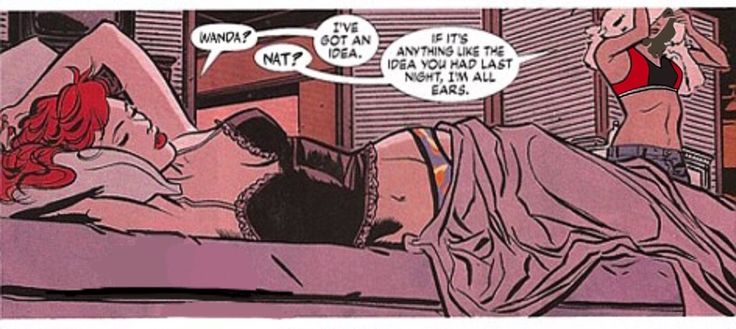 a comic strip with an image of a woman laying in bed