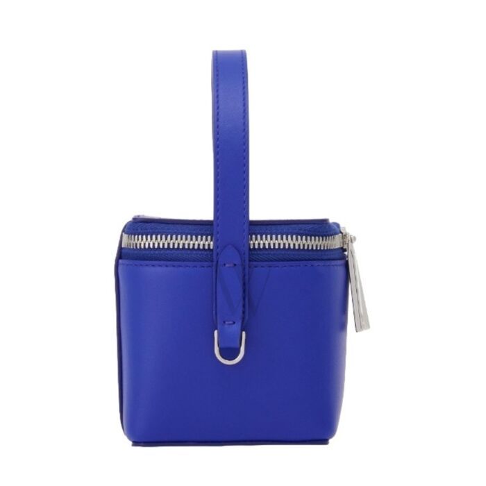 Ferragamo Ladies Handbag. SKU: 220481 763885. Color: Blue. Ferragamo Micro Handbag. This micro handbag features a geometric design with a wrap-around double zipper and a lined interior. It can be carried by the top handle or worn crossbody using the removable strap with custom clips. 100% calfskin. Made In Italy. Blue Handbag, Swiss Military, Versace Watch, Fine Pens, Blue Handbags, Fragrance Gift, Cheap Gifts, Fragrance Gift Set, Denim Shoes