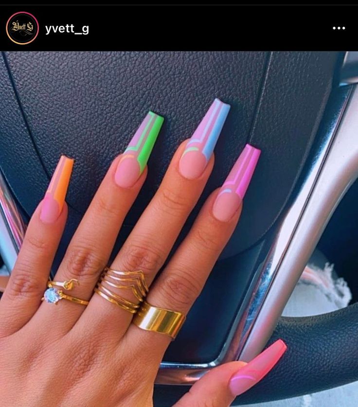 Dope Nail Designs, Long Acrylic Nails Coffin, Acrylic Nails Coffin Pink, Acrylic Nails Coffin Short, Pink Acrylic Nails, Square Acrylic Nails, Fire Nails, Coffin Nails Designs, Funky Nails