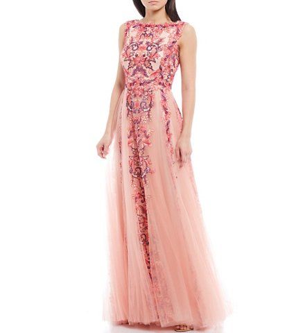 Women's Formal Dresses & Evening Gowns | Dillard's Mother Of Bride Outfits, Tulle Balls, Mob Dresses, Tulle Ball Gown, Column Gown, Embroidered Tulle, Tadashi Shoji, Formal Dresses For Women, Groom Dress