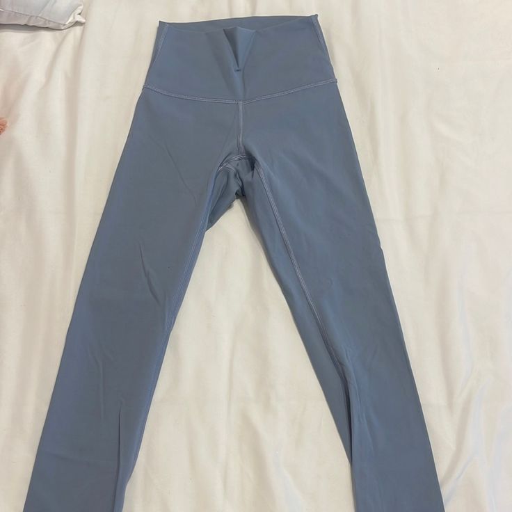 Sky Grey Blue Leggings, Brand New Without Tags No Longer Available In This Color In Stores Lululemon Leggings Collection, Gray High Waist Yoga Pants, Gray High Waist Yoga Pants For Loungewear, Sporty Blue Yoga Pants For Loungewear, High Waist Gray Yoga Pants For Loungewear, Blue Athleisure Activewear Long Pants, Light Blue Fitted Yoga Pants, Sporty Light Blue Yoga Bottoms, Gray High Waist Yoga Pants For Workout