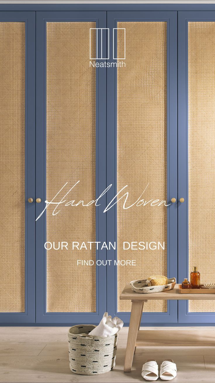 an advertisement for the italian design brand, made with linens and woven fabric in shades of blue