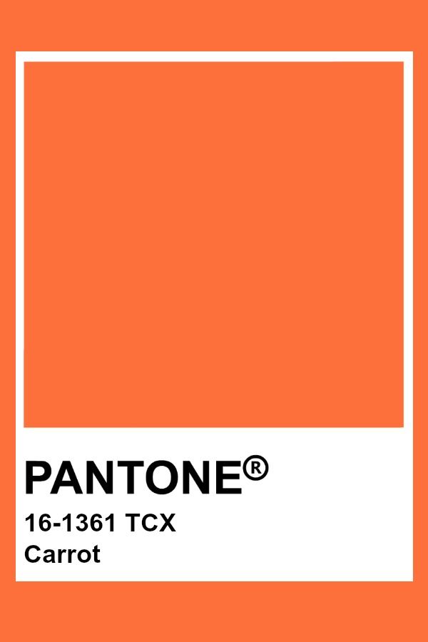 an orange pantone color with the words, 16 - 1562 tcx firecrackerr