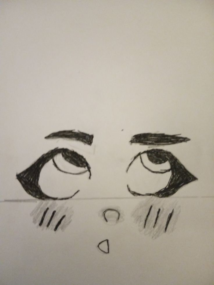 a drawing of an eye with two different eyes