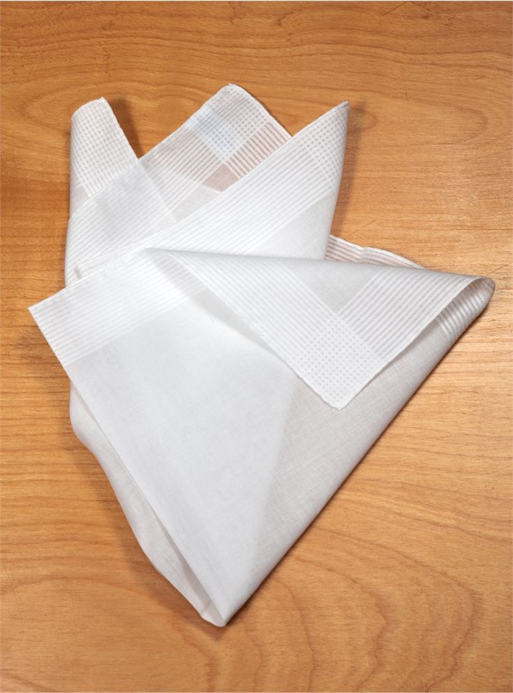 Cotton White Engineered Handkerchief - The Ben Silver Collection Classic Cotton Handkerchiefs For Formal Occasions, Classic Cotton Formal Handkerchiefs, Ben Silver, Silver Collection, Pocket Squares, Fine Linens, Cornflower Blue, Luxury Fabrics, Pocket Square