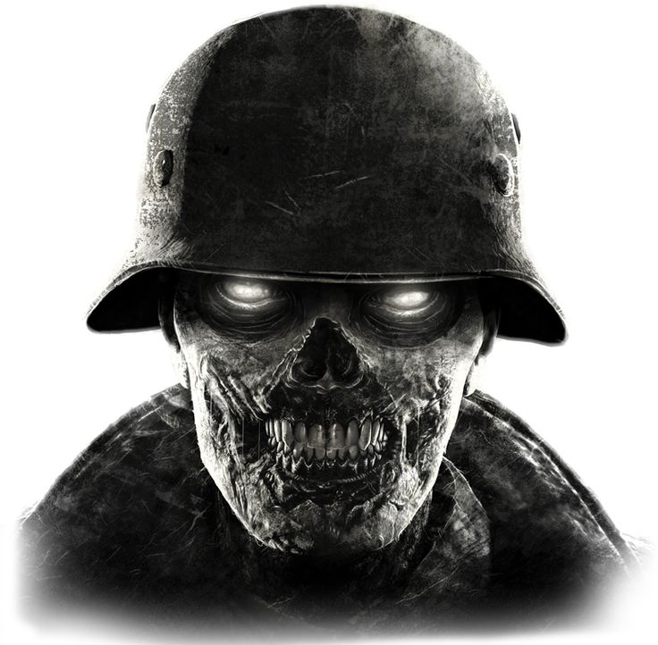 a black and white photo of a zombie wearing a helmet with eyes glowing in the dark