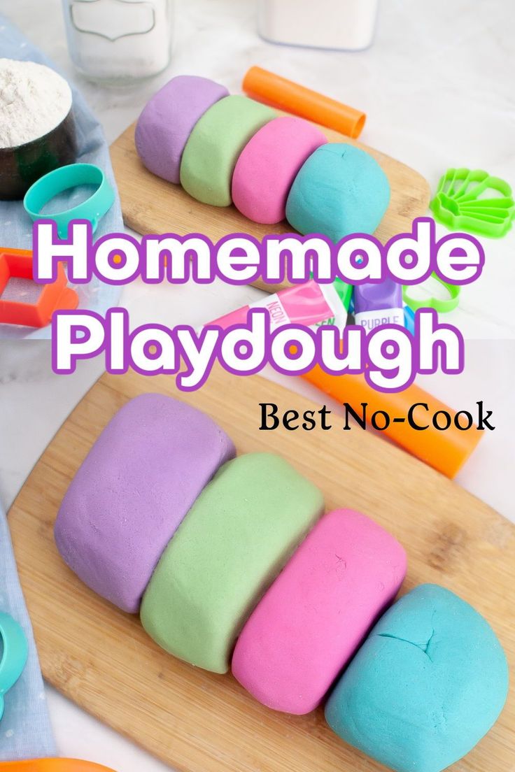 homemade playdoughs are the best no - cook recipe