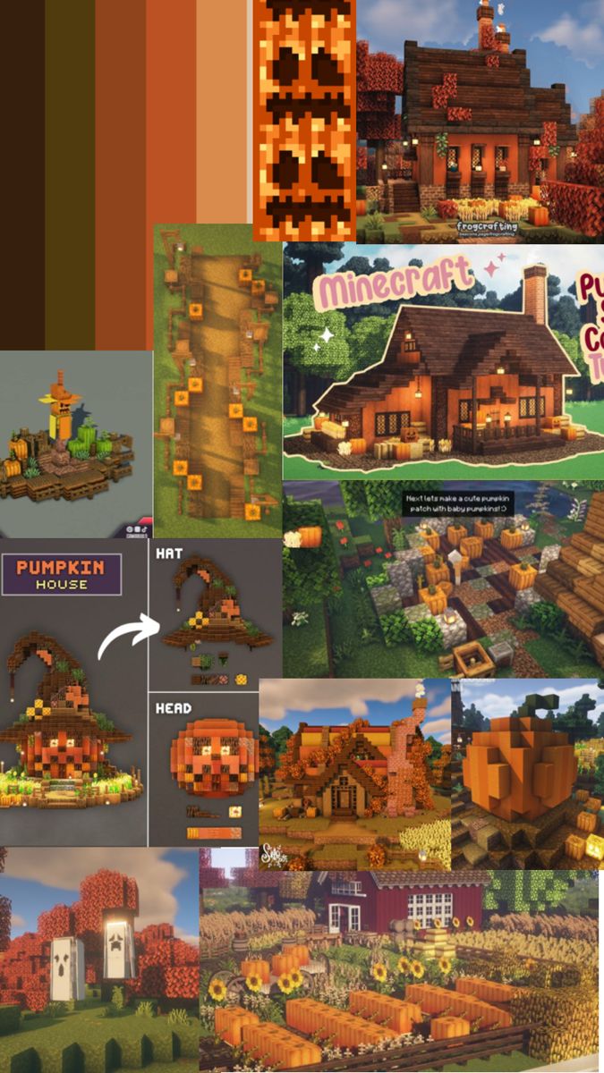 a collage of minecraft houses and buildings in different styles, colors, and textures