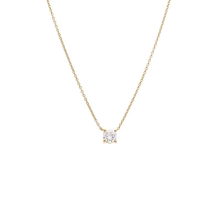 14K Gold / 0.25 CT Lab Grown Diamond Round Solitaire Necklace 14K - Adina's Jewels Carat Sizes, Diamond Anklet, Solitaire Necklace, Round Solitaire, Bold Rings, Gold Cocktail Ring, Solitaire Necklaces, Diamond Bracelets, Lab Diamonds