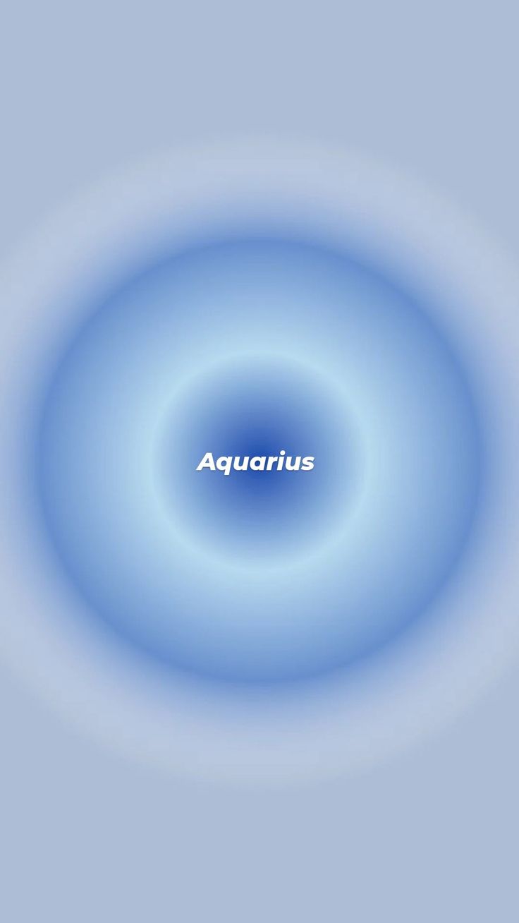 the word aquarius is surrounded by an image of a blue ring in the sky