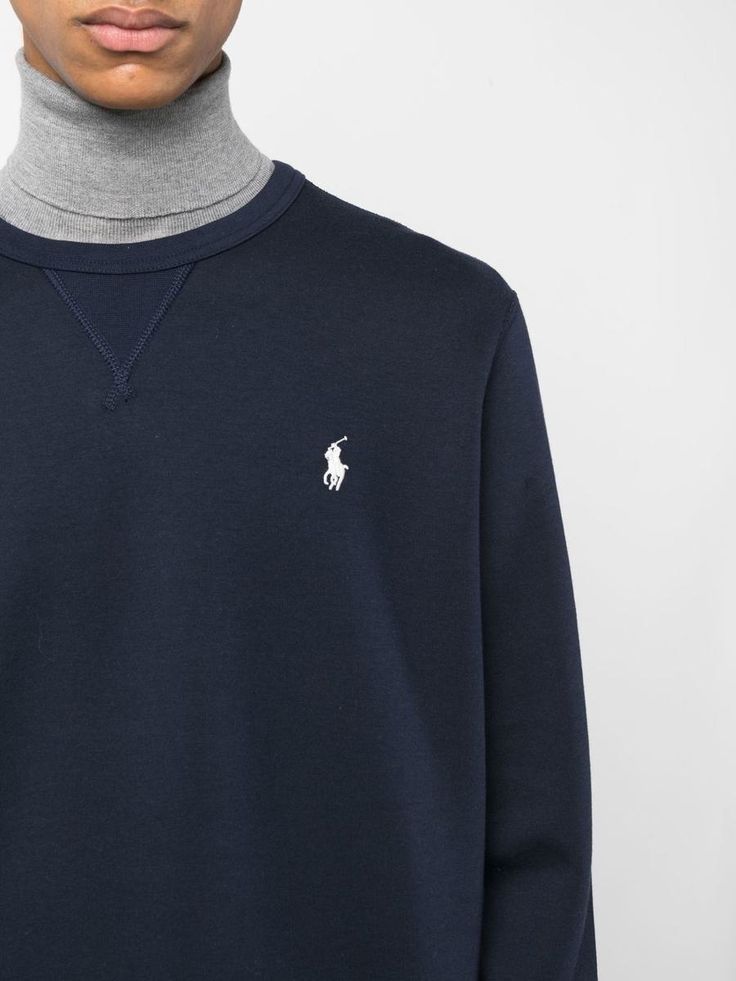 navy blue cotton blend signature Polo Pony motif crew neck long sleeves ribbed hemGender: MenMaterial: 72%COTTON 28%POLYESTERColor: MULTICOLORMade in: TRProduct ID: 710888284001#AVIATOR NAVY*Import tax/duty will be calculated at checkout (If applicable) Polo Pony, Ralph Lauren Long Sleeve, Ralph Lauren Sweaters, Crew Neck Jumper, Ralph Lauren Sweater, Top Designer Brands, High End Fashion, Long Sleeve Sweatshirts, Mens Sweatshirts