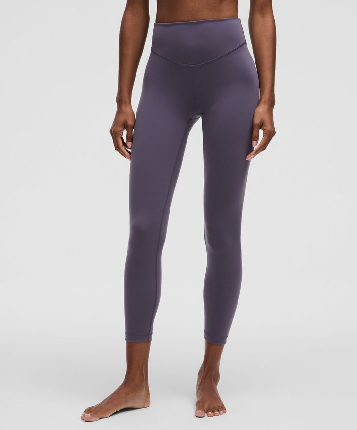 Flow, Train, Or Restore In Our Versatile Wunder Under Tights. This Version Is Made From Smoothcover Fabric For Smoothing Support As You Move. Designed For Yoga And Training. Our Smoothcover Fabric Offers A Supportive Fit-Expect These Leggings To Feel Snug At First:intended To Sit Above Ankle. Back Drop-In Pocket. The Fit Provides A Hugged Feel And Stays Put So You Dont Have To Pull Them Up Mid Practice. | Wunder Under SmoothCover High-Rise Tight 25" Mid-rise Tight Leggings For Pilates, Lululemon Athleisure Activewear Pants, Lululemon Athleisure Activewear, Lululemon Full Length Yoga Pants, Lululemon Athleisure Long Pants, Lululemon Stretch Leggings For Pilates, Lululemon Compression Leggings For Yoga, Fitted Lululemon Yoga Pants For Yoga, Lululemon High Stretch Yoga Leggings