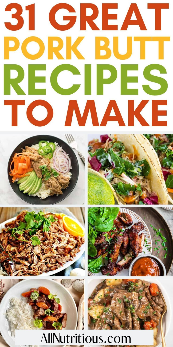 31 great pork but recipes to make