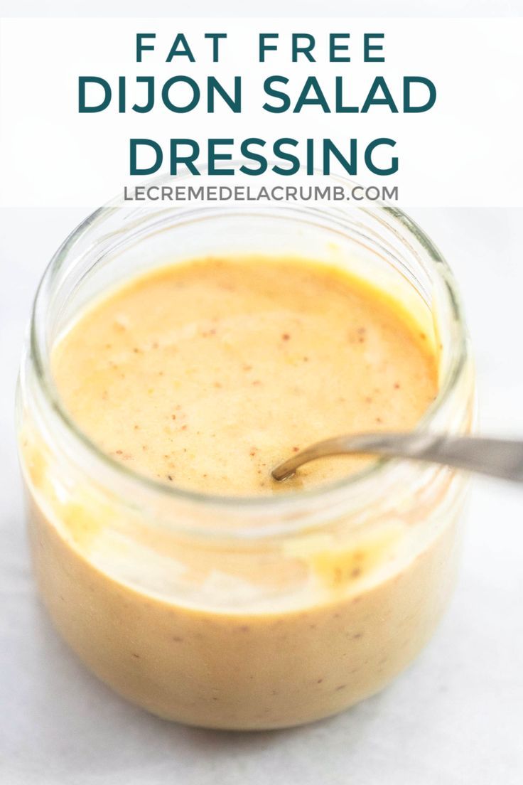 Fat Free Salad Dressing Recipe, Dijon Salad Dressing, Low Fat Salad Dressing, Dijon Salad, Oil Free Salad Dressing, Fat Free Recipes, Fat Free Dressing, Low Calorie Salad, Dijon Dressing