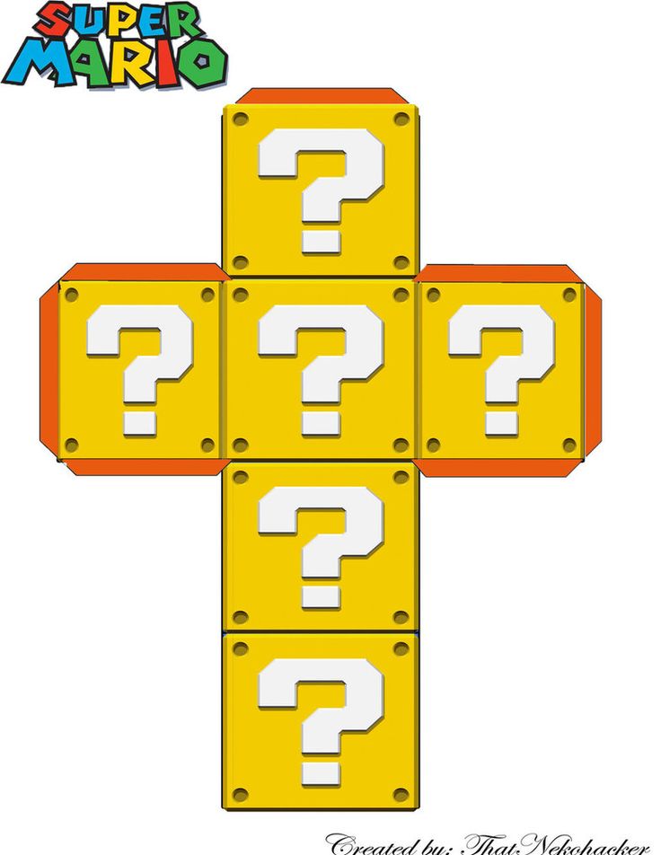 four blocks with question marks on them in front of the words super mario written below