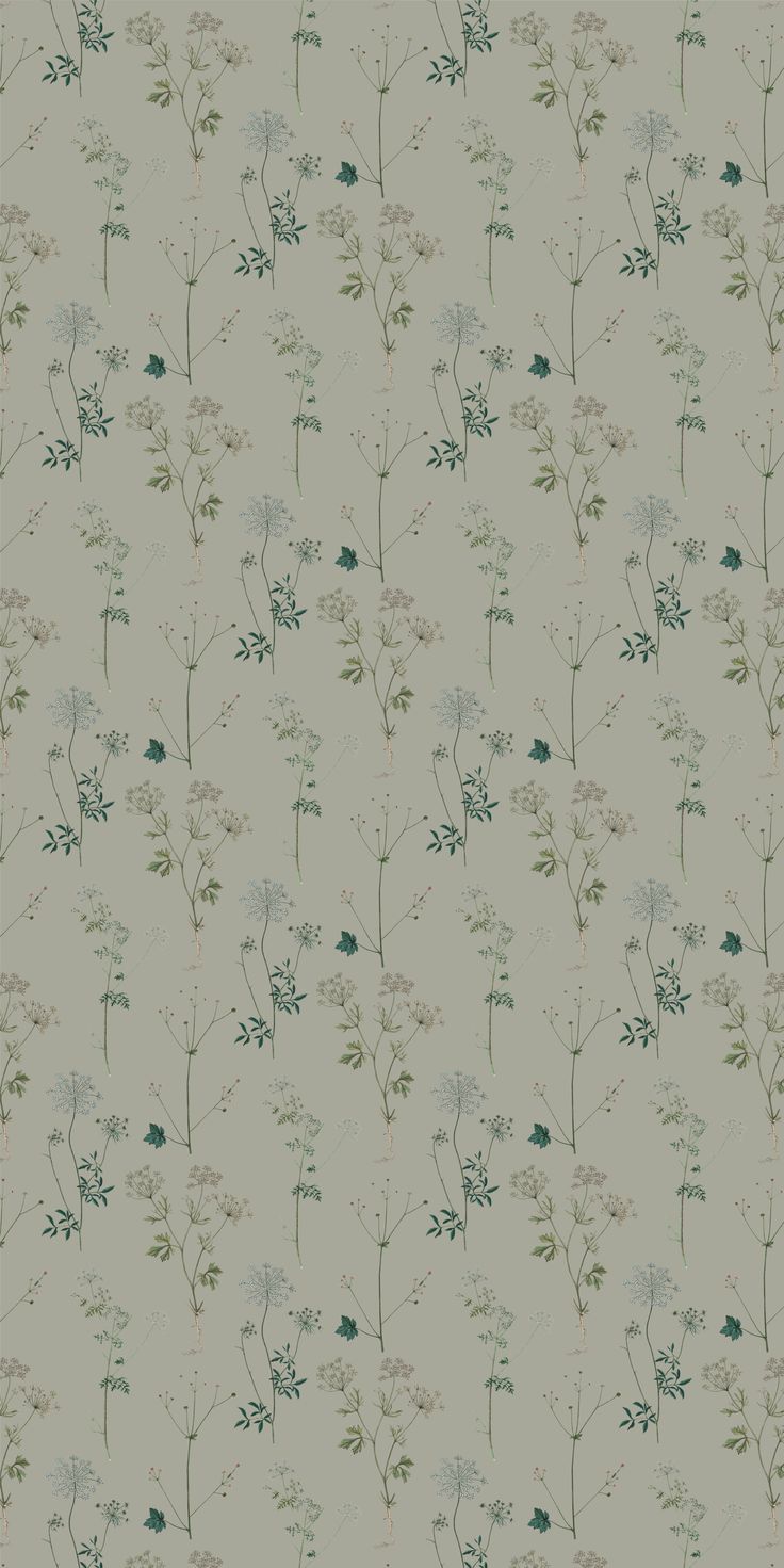 an image of a wallpaper pattern with flowers on the back and green leaves on the front