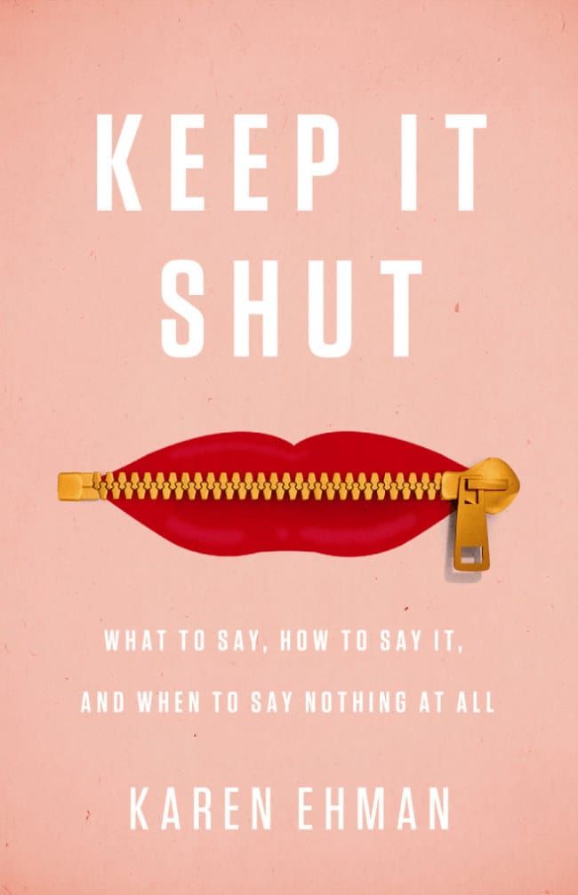 the book cover for keep it shut, with an image of a zipper on top