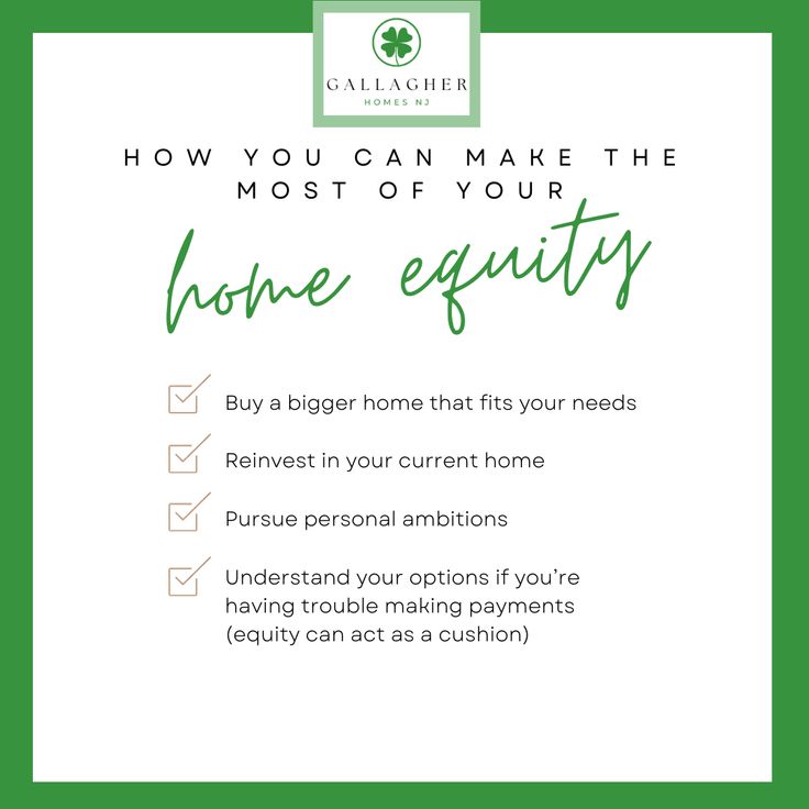 a green and white flyer with the words how you can make the most of your home equity