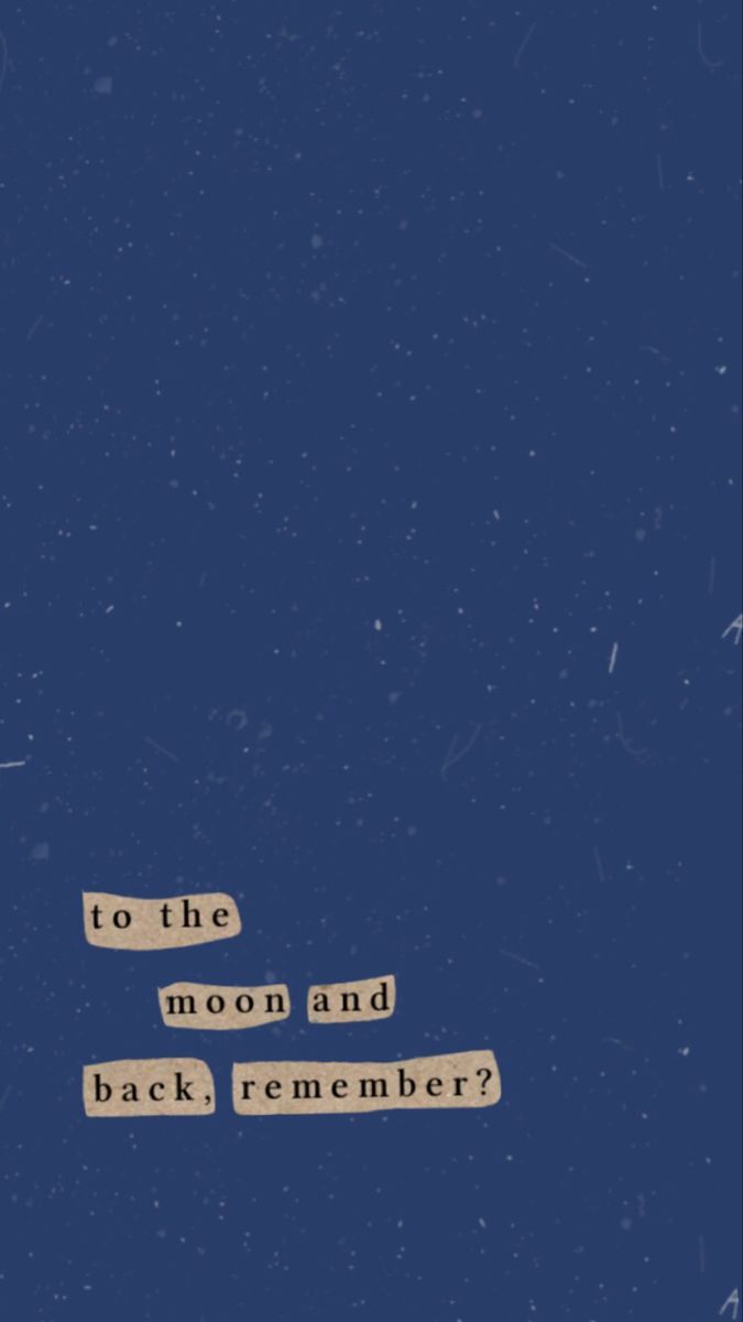 the words to the moon and back are written in white on a blue sky background