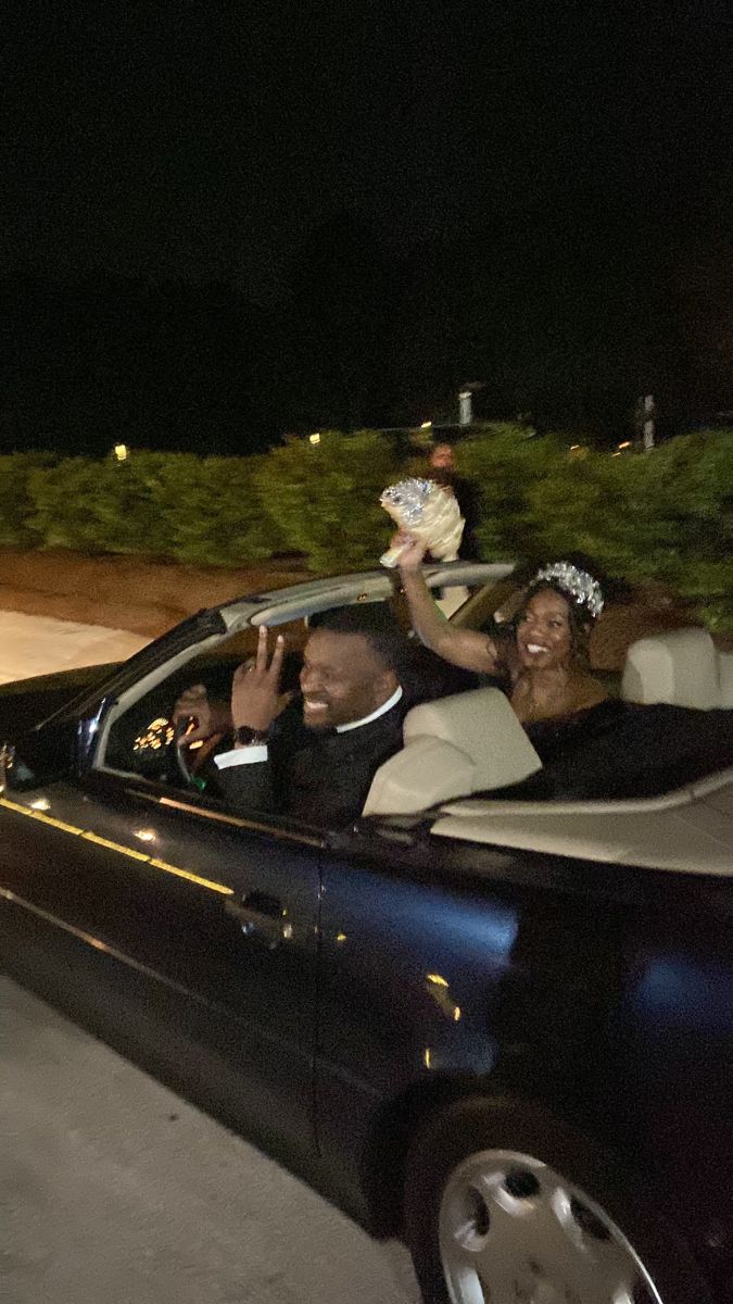 a black couple, just married driving away from their ceremony, both with giant smiles Marriage Asethic Black, Rich Family Aesthetic Black, Married Black Couple Aesthetic, Black Marriage Goals, Rich Black Love, Marriage Asthetic Picture, Romance Black Aesthetic, Rich Husband Aesthetic Black, Black Couple Wedding Aesthetic