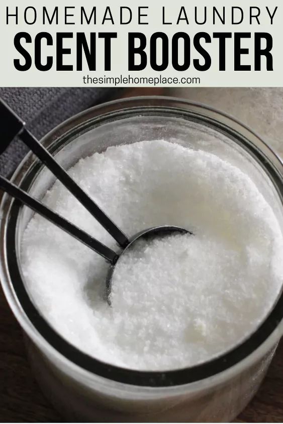 homemade laundry scent booster recipe in a jar