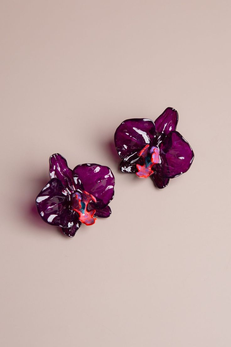 Pink Orchid Drop Earrings – Cadena Collective Orchid Earrings, Red Orchids, 3d Technology, Pink Orchids, Nickel Free Earrings, Beauty Shop, Earring Backs, Cute Jewelry, Individual Style