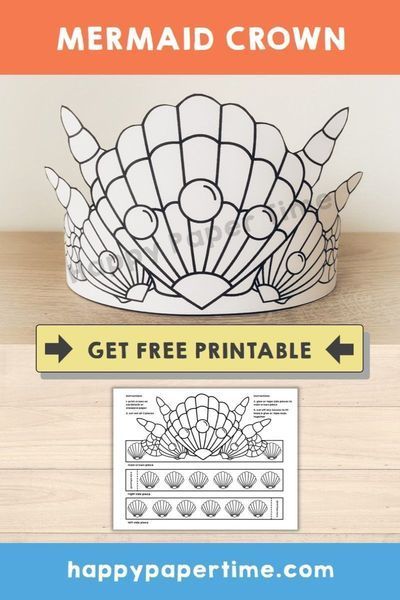 the mermaid crown is an easy and fun activity for kids to practice their drawing skills