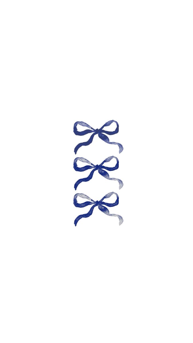 three blue and white ribbons tied to each other in the shape of four spirals