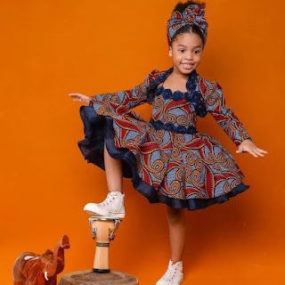 Gown Style For Children, Gown With Sneakers, Latest Children Ankara Gown, Children Ankara Gowns, Ankara Gown Style, Short Flare Gown, Ankara Short Flare Gowns, Style For Children, African Kids Clothes