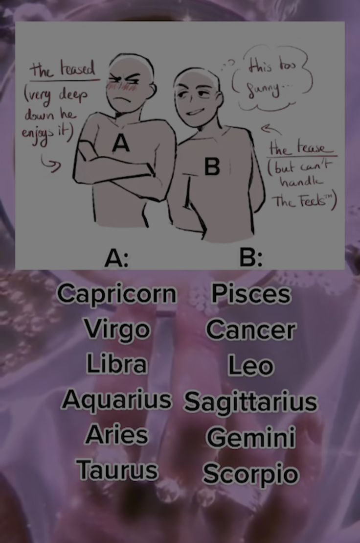 an image of two people with their arms crossed and the caption above them says zodiac pisces, virgo, libra, aquarius, sagitaurus sagitrus, geni