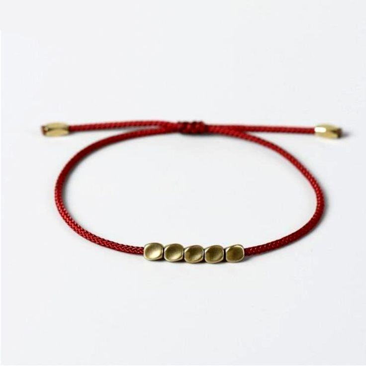 Chinese Red String Bracelet Red Round Bracelets For Meditation, Red Spiritual Bracelet For Good Luck, Spiritual Red Bracelet For Good Luck, Traditional Red Bracelets For Meditation, Red Spiritual Beaded Bracelets For Blessing, Spiritual Red Beaded Bracelets For Blessing, Gold Spiritual Braided Bracelet For Good Luck, Gold Braided Bracelet For Good Luck, Traditional Red Jewelry For Good Luck