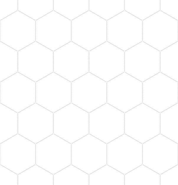 a white hexagonal pattern with lines in the middle and one line at the bottom