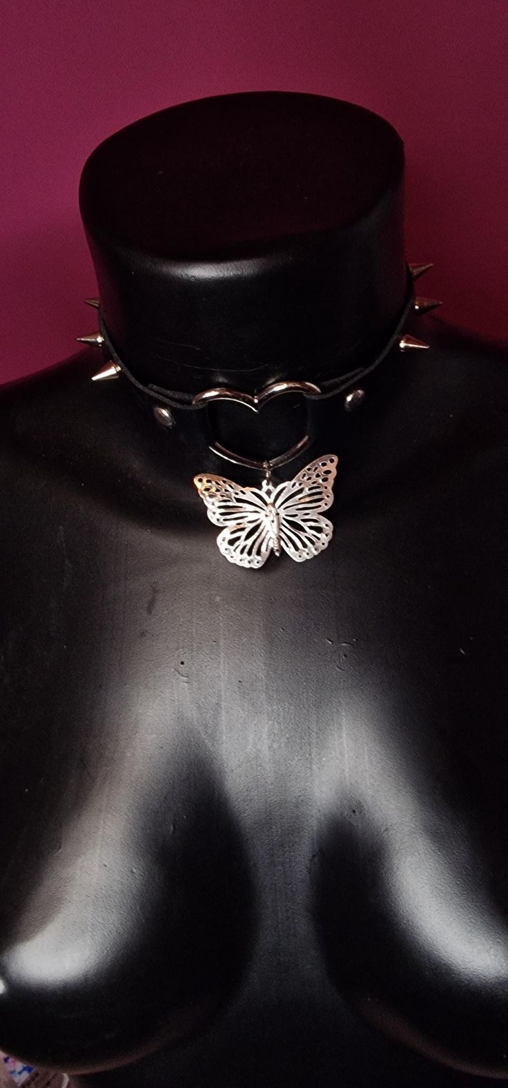 I am selling a black choker with small silver studs and a silver butterfly pendant at the end. Alternative Style Silver Choker For Concert, Alternative Style Silver Choker For Festivals, Silver Alternative Style Choker For Party, Black Choker, Silver Butterfly, Butterfly Pendant, Silver Studs, Pendant Necklaces, Jewelry Necklace Pendant