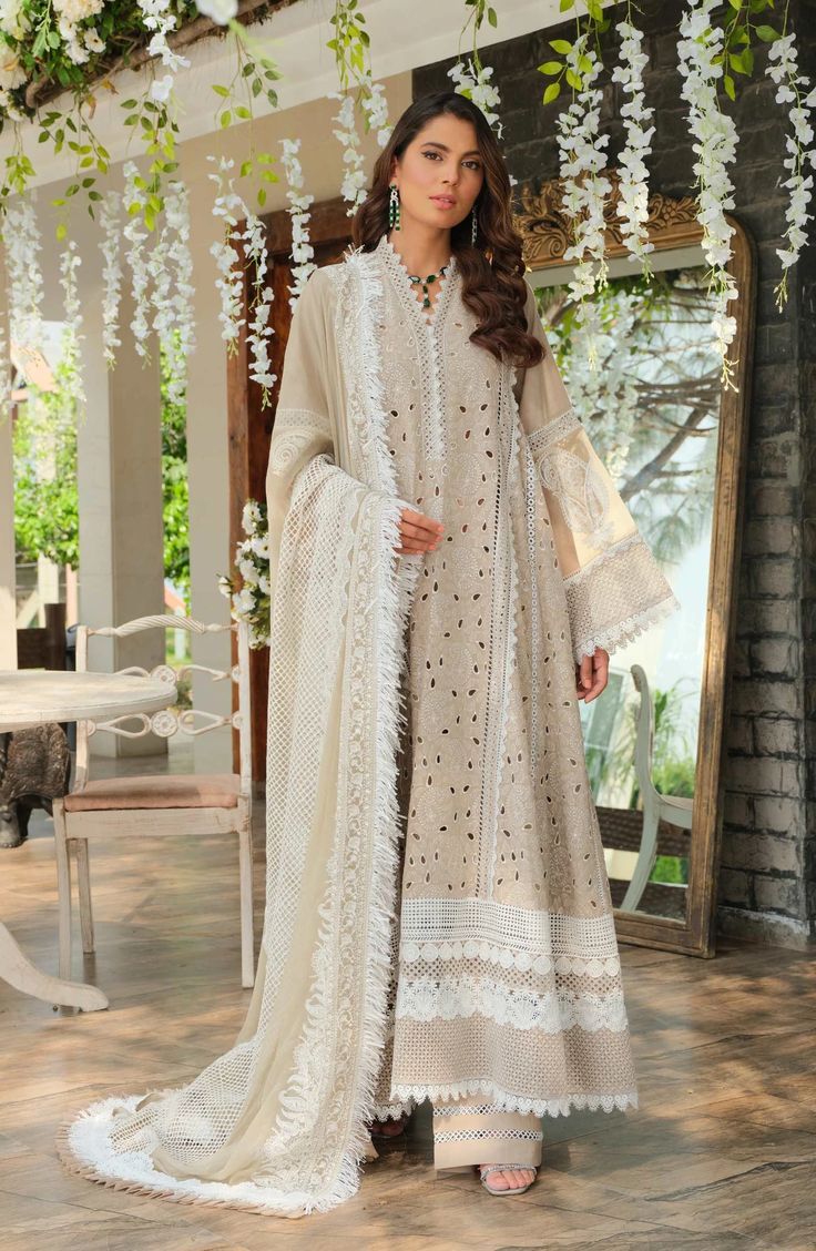 Embroidered Salwar Kameez Pakistani Eid Dress In Lawn Salwar Kameez Pakistani, Embroidered Salwar, Eid Dress, Kameez Designs, Eid Outfits, Pakistani Lawn Suits, Dress Salwar Kameez, Eid Dresses, Lawn Suits