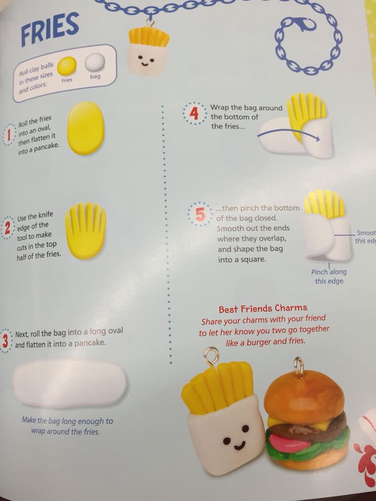 the instructions on how to make fries and hamburgers for children's birthday party