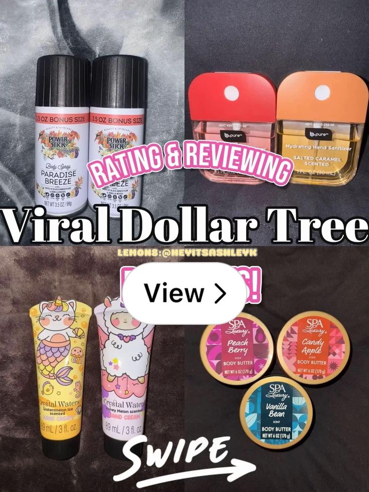 several different items are shown with the text, virtual dollar tree view and supe