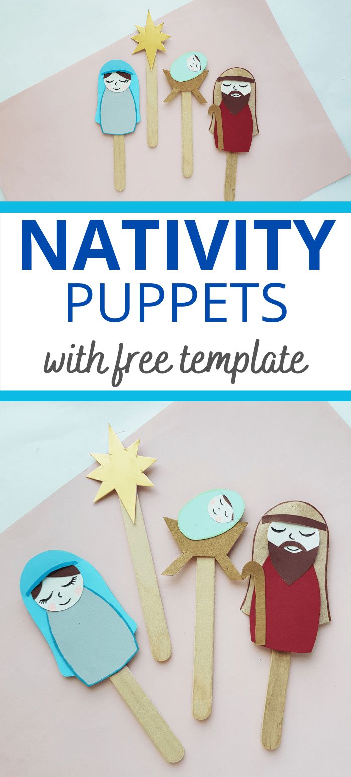 nativity puppets with free templates to make them